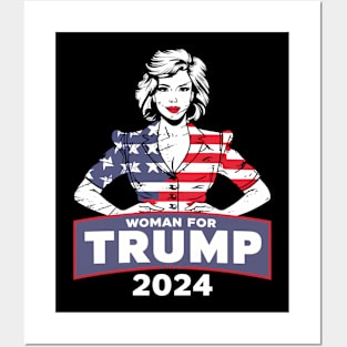 Usa Woman For Trump 2024 Election Posters and Art